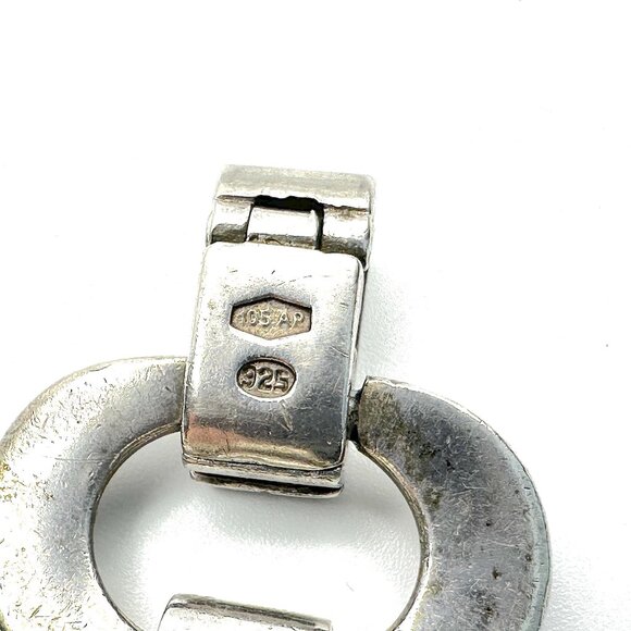 Vintage Italian Pietro Sorini Sterling Silver & Cobalt Enamel Link Bracelet - Picture 3 of 12